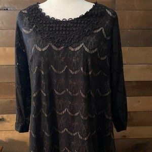 Style & Co Black Lace Tunic